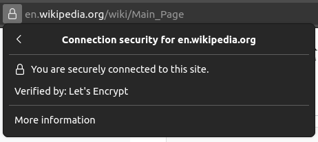 HTTPS padlock icon shown in browser address bar for Wikimedia website